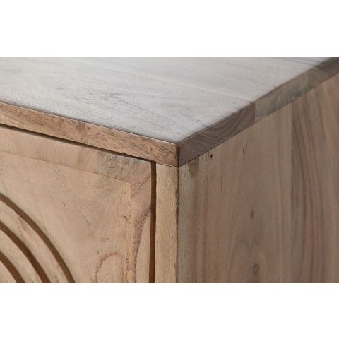 Kredens Home ESPRIT Brązowy Czarny Metal Drewno akacjowe 145 x 40 x 80 cm