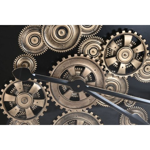 Zegar Ścienny Home ESPRIT Czarny Złoty Metal Szkło 127 X 9 X 127 cm