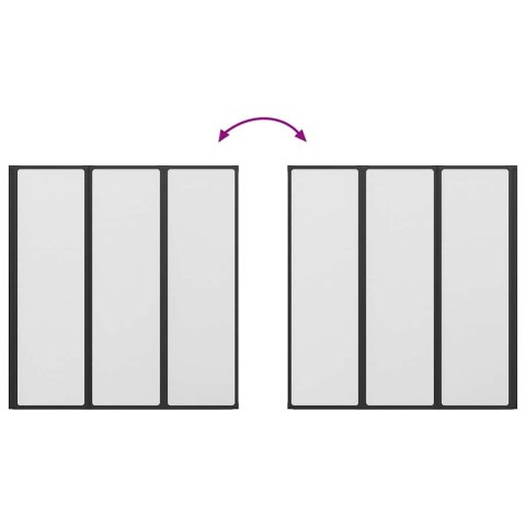 Kabina prysznicowa ścienna, parawan 3 składane panele 141x132 cm