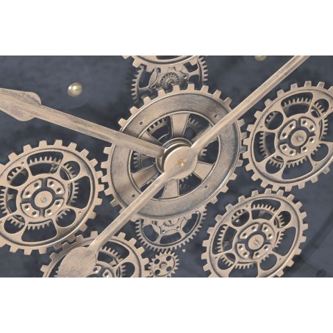 Zegar Ścienny Home ESPRIT Czarny Złoty Metal Szkło 100 x 9 x 100 cm