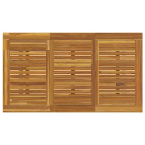 Zestaw jadalniany ogrodowy 5-elementowy Szary stal i drewno akacjowe