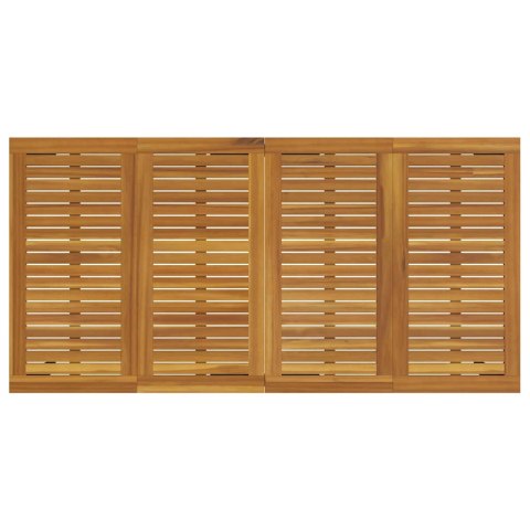 Zestaw jadalny do ogrodu z 7 elementów z drewna akacjowego i metalu