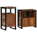 Zestaw mebli łazienkowych 2 pcs Brązowy lite drewno z odzysku