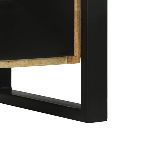 Zestaw mebli łazienkowych z półką 2 pcs Brązowy Drewno z mango