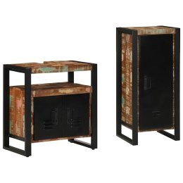 Zestaw mebli łazienkowych z półką 2 pcs Lite odzyskane drewno