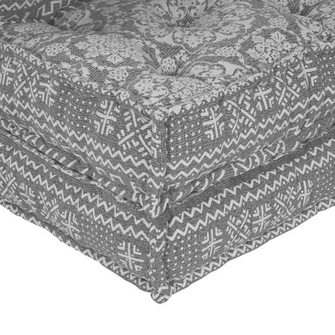 Jasnoszara modułowa pufa , która przeistacza się w sofę dla 4 osób