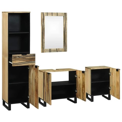 Zestaw mebli łazienkowych z szufladą z półką z przechowywaniem z drzwiami Z lustrem 4 pcs Brązowy duży