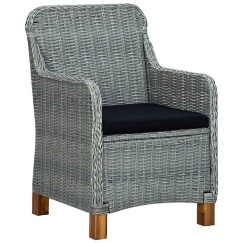 7-cz. zestaw mebli ogrodowych, poduszki, rattan PE, jasnoszary 7-cz. zestaw mebli ogrodowych, poduszki, rattan PE, jasnoszary