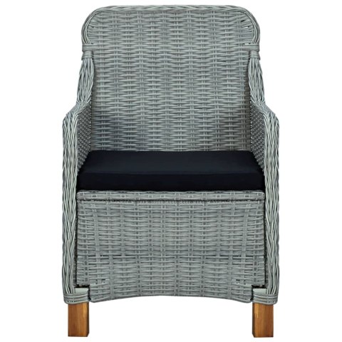 7-cz. zestaw mebli ogrodowych, poduszki, rattan PE, jasnoszary 7-cz. zestaw mebli ogrodowych, poduszki, rattan PE, jasnoszary