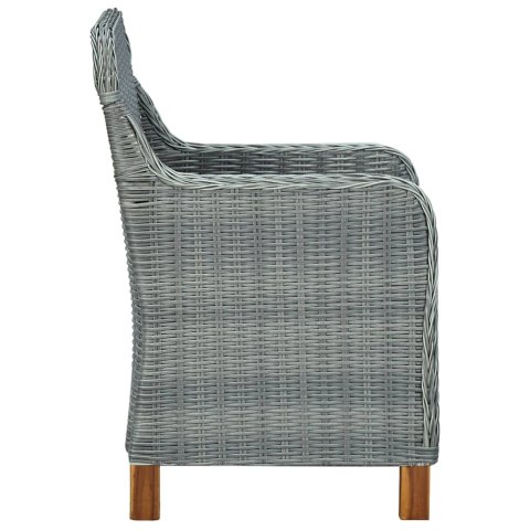 7-cz. zestaw mebli ogrodowych, poduszki, rattan PE, jasnoszary 7-cz. zestaw mebli ogrodowych, poduszki, rattan PE, jasnoszary