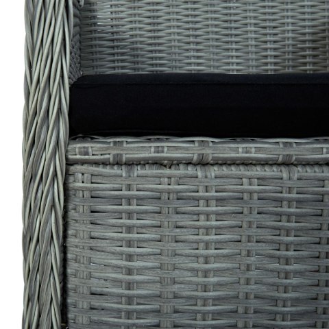 7-cz. zestaw mebli ogrodowych, poduszki, rattan PE, jasnoszary 7-cz. zestaw mebli ogrodowych, poduszki, rattan PE, jasnoszary