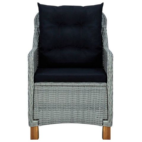7-cz. zestaw mebli ogrodowych, poduszki, rattan PE, jasnoszary 7-cz. zestaw mebli ogrodowych, poduszki, rattan PE, jasnoszary
