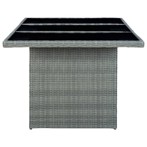 7-cz. zestaw mebli ogrodowych, poduszki, rattan PE, jasnoszary 7-cz. zestaw mebli ogrodowych, poduszki, rattan PE, jasnoszary