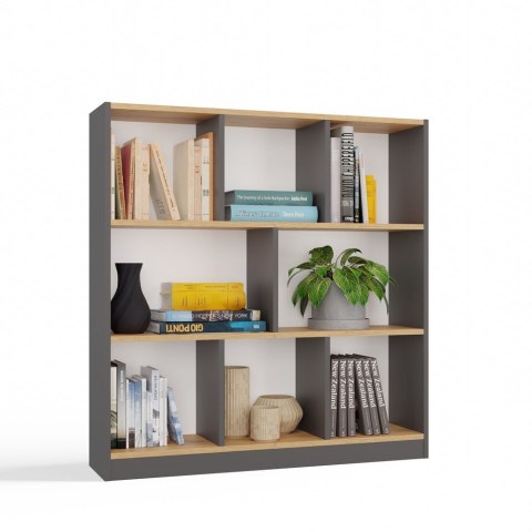 Regał Fiesta 8P ANTRACYT DĄB ARTISAN