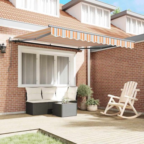 Automatyczna Markiza Retrakcyjna w Wielobarwne Paski 300 x 250 cm