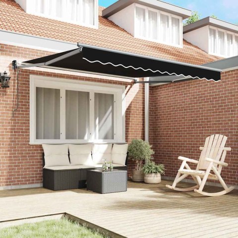 Automatyczna chowana markiza Czarna 350x250 cm