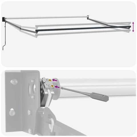Automatyczna Chowana Markiza Czerwono-Biała 350x250 cm
