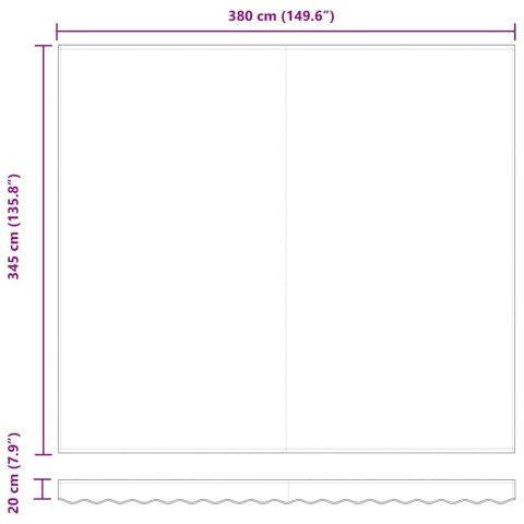 Automatyczna Markiza Retrakcyjna w Wielokolorowe Paski 400 x 350 cm