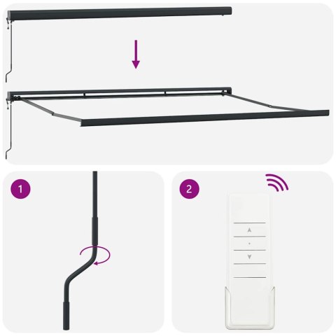 Automatyczna Markiza Wciągana Pomarańczowa i Brązowa 450x300 cm