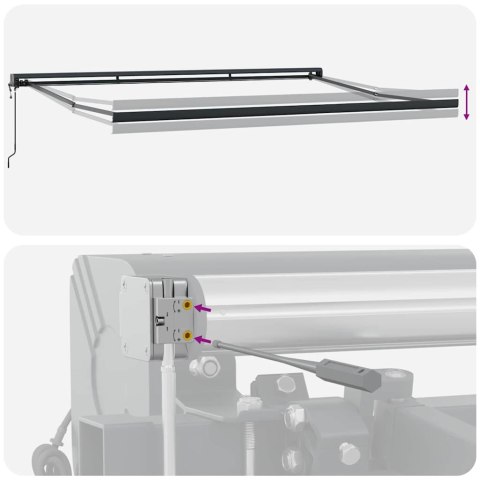 Automatyczna Markiza Wciągana Pomarańczowa i Brązowa 450x300 cm