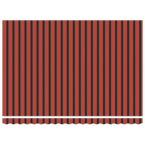 Automatyczna markiza chowana z LED w pomarańczowym i brązowym, 450x300 cm