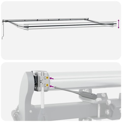 Automatyczna roleta zwijana pomarańczowa i brązowa 600 x 300 cm