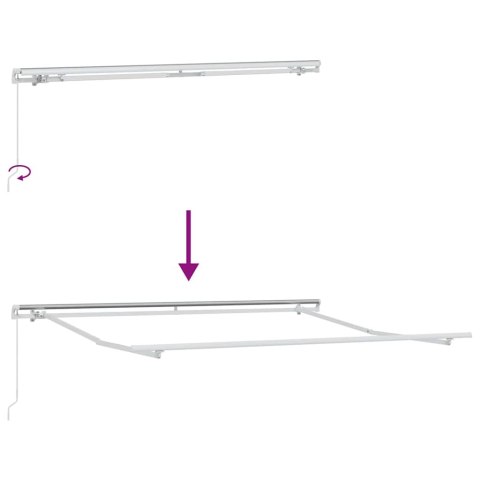 Manualna Markiza Rozkładana Pomarańczowo-Brązowa 600x300 cm