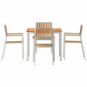 5-elementowy zestaw do jadalni w ogrodzie z solidnego drewna tekowego