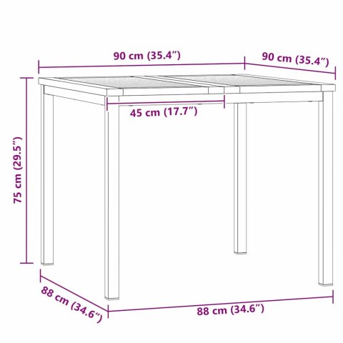 5-elementowy zestaw do jadalni w ogrodzie z solidnego drewna tekowego