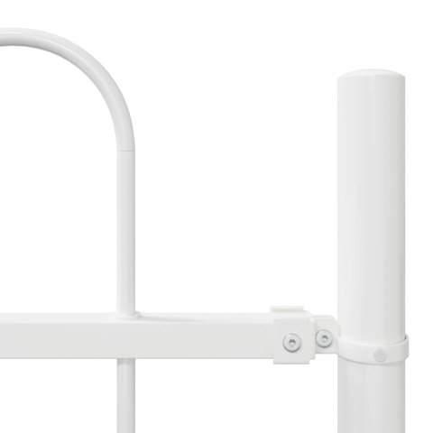 Biała Płot Ogrodowy z Łukiem Górnym - 8,5x1,5 m, Stal