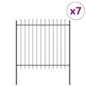 Szary groty - Ogrodzenie, 11.9 x 1.5 m, ze stali