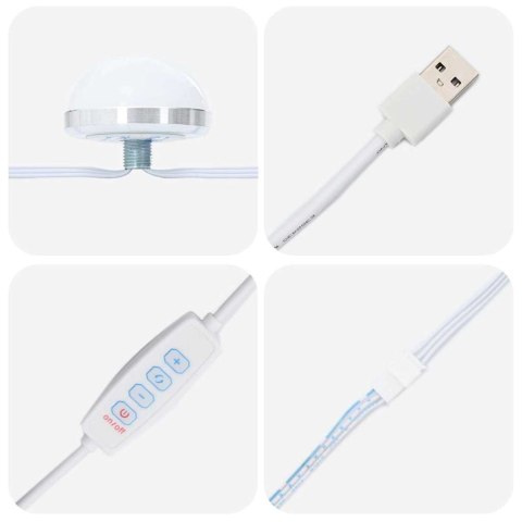 Zestaw toaletki 3-częściowy z dębowego drewna inżynieryjnego