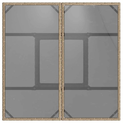 5-częściowy zestaw do jedzenia w ogrodzie Beżowy Poli Rattan