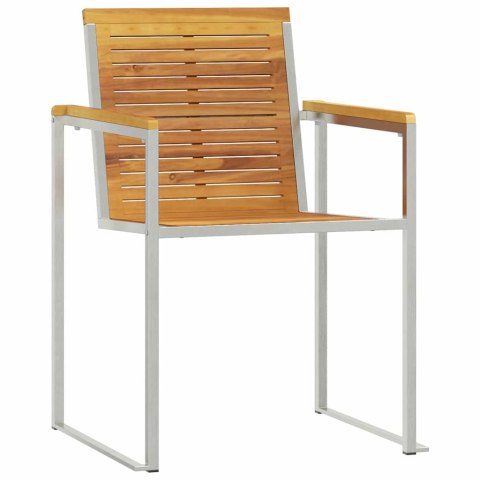 Leżak Słoneczny z Krzesłami Ogrodowymi 3 szt. z Litego Drewna Tekowego