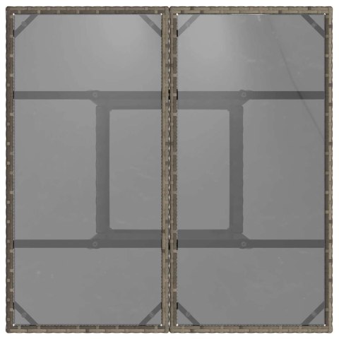 Zestaw do jedzenia w ogrodzie 5-częściowy Szary Polirattan