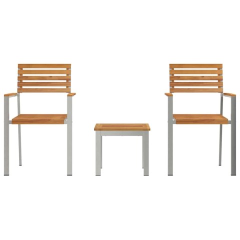 Zestaw jadalny z 3 elementów z litego drewna tekowego