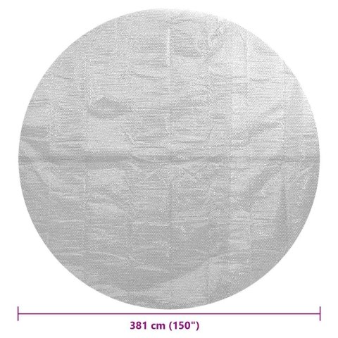 Pływająca folia solarna z PE, 381 cm, szara