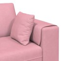 Sofa welurowa z poduszką Różowy 209 cm Aksamit
