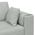 Sofa welurowa z poduszką z poduszką 3 pcs Jasnoszary 208 cm Aksamit