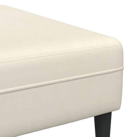 Sofa welurowa z poduszką z poduszką 3 pcs Kremowy 208 cm Aksamit