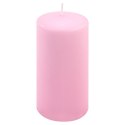 Zestaw świec słupkowych, 15 cm, Ø 7,5 cm, różowy, 2 sztuki.