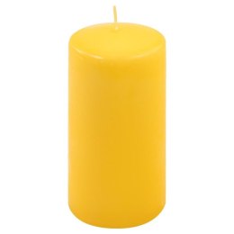Zestaw świec słupkowych, 15 cm, Ø 7,5 cm, żółty, 2 sztuki.