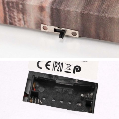 Obraz na ścianę przedstawiający różę i latarnię, 1 LED, 30 x