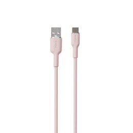 Kabel przewód USB-A - USB-C 1.5m - różowy