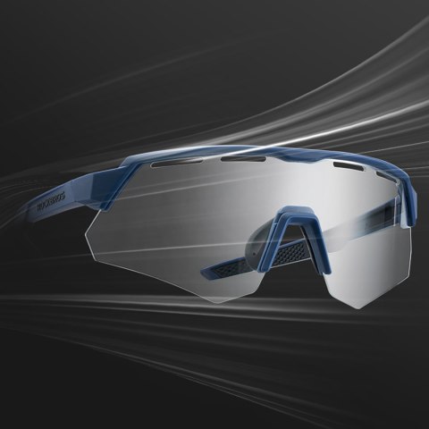 Okulary rowerowe polaryzacyjne z filtrem UV i wkładką korekcyjną - fioletowe