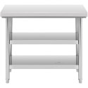 Stół blat roboczy stalowy nierdzewny z 2 półkami 100x70cm