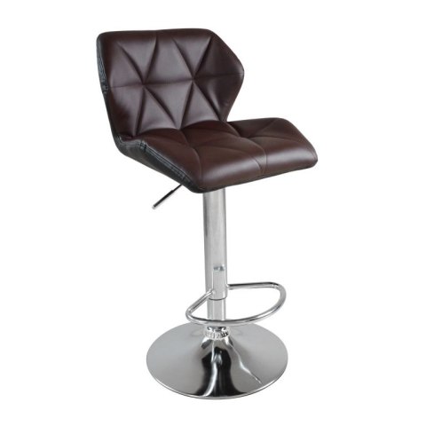 Zestaw 2 brązowych krzeseł barowych - regulowane na wysokość