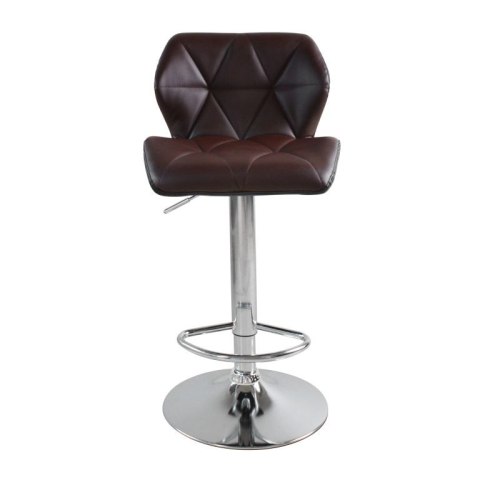 Zestaw 2 brązowych krzeseł barowych - regulowane na wysokość