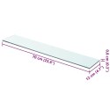 Półki, 2 szt., szklany, przezroczysty panel, 70 x 12 cm