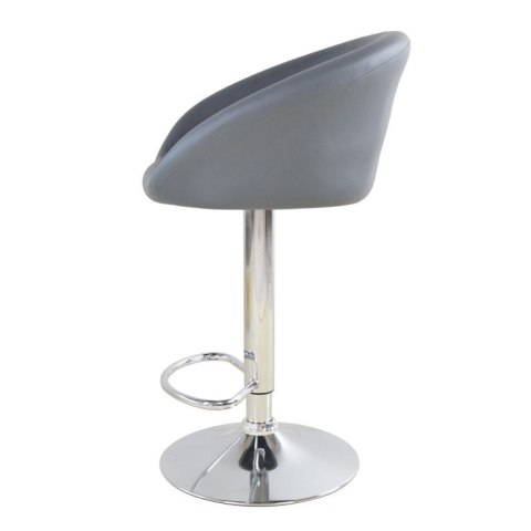 Zestaw 2 antracytowych krzeseł barowych, regulowanych